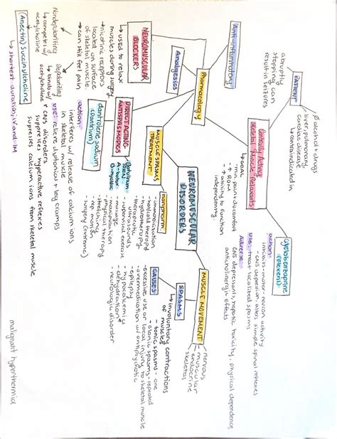 PHARM Concept Maps Neuromuscular Disorders Etsy