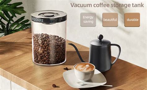 Amazon Ufgohfs Vacuum Coffee Canister Coffee Bean Storage Vacuum