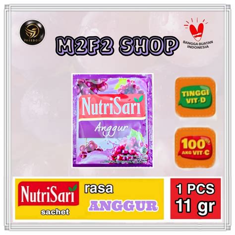 Jual NutriSari Minuman Serbuk Rasa Anggur Sachet 11 Gr Kemasan