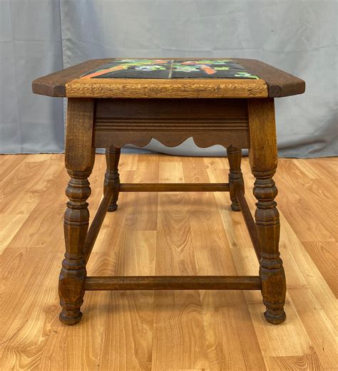 1920s 1930s Catalina Tile Mission Table With Parrots At 1stdibs Catalina Tile Table Stickley