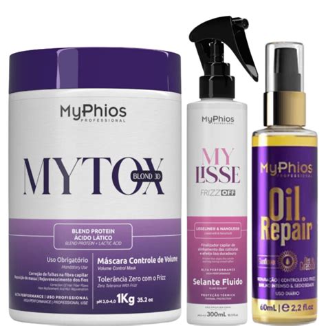 Myphios Combo Mytox Blond D Kg Selante Fluido Mylisse Ml Oil