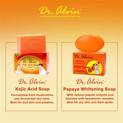 Dr Alvin Kojic Acid Soap Or Papaya Whitening Body Soap Mild Only