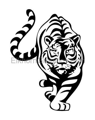 Tiger Walking Sticker Big Cat Stickers Elkhorn Graphics Llc