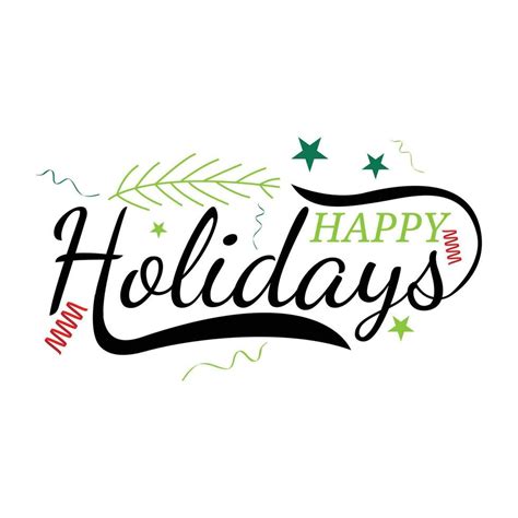 Happy holidays lettering typography logo. 34349712 Vector Art at Vecteezy