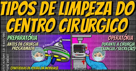 Os tipos de limpeza do Centro Cirúrgico Enfermagem Ilustrada