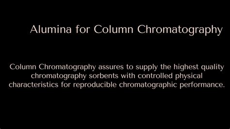 Ppt Chromatography Adsorbents By Column Chromatography Powerpoint