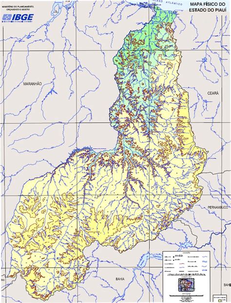 Mapa do Relevo do Piauí Doc Sports