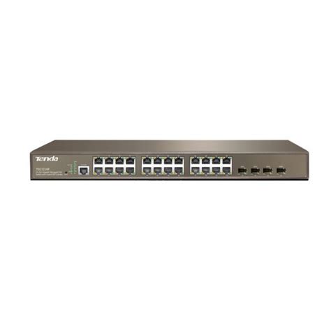 Tenda TEG3224P 24 Port 10 100 1000 Mbps 4 Shared SFP PoE Managed Switch