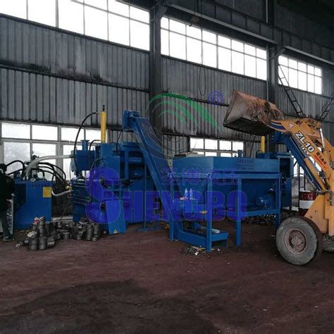 Horizontal Automatic Scrap Metal Chips Briquetting Press China Chips