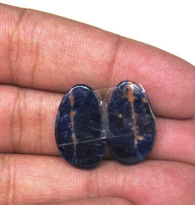 Sodalite Pair Oval Shape Pair Cts Loose Semi Precious Gemstone G