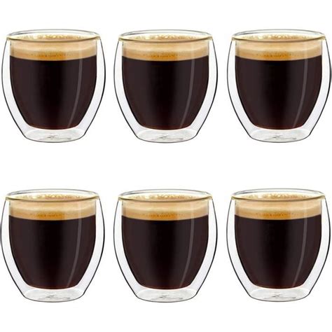 Ensemble De Verres Espresso Double Paroi Verres Thermiques