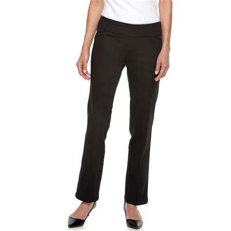 Women S Croft Barrow Effortless Stretch Pull On Straight Leg Pants