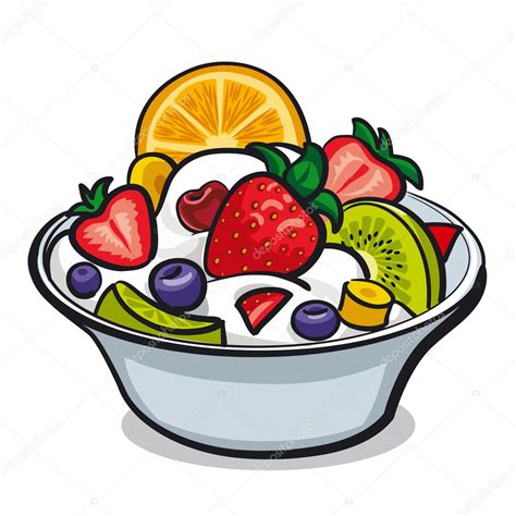 Ensalada De Frutas Frescas Vector De Stock 38348305 De Olegtoka1967