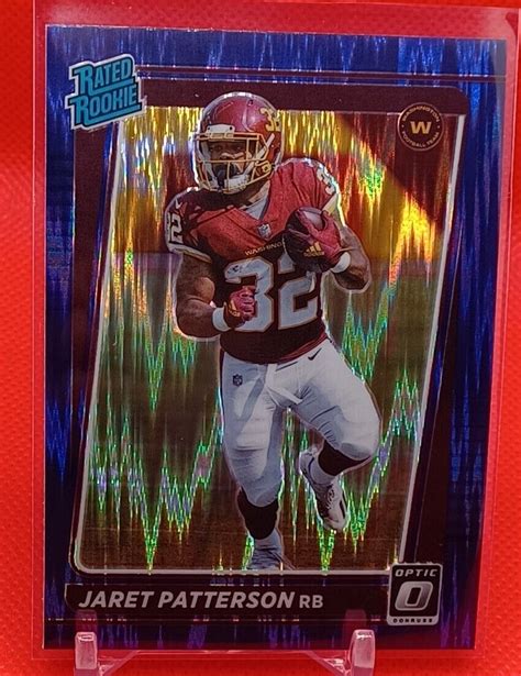 Donruss Optic Jaret Patterson Purple Shock Prizm Rated Rookie Rc