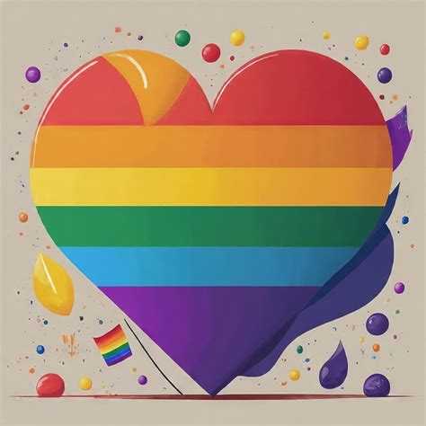 Premium Vector Rainbow Heart With Lgbt Flag On A White Background