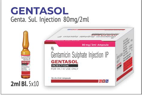 Gbn Gentamicin Sulfate Injection Ip Mg Ml At Best Price In Sikar