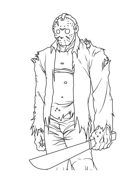 26 Jason Voorhees Coloring Page Rafeejaipreet