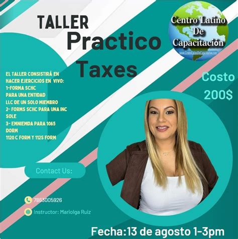 Taller Practico De Taxes Centro Latino De Capacitacion