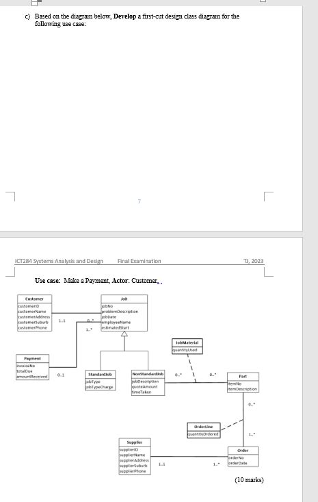 Based On The Diagram Below Develop A First Cut Design Class Course Hero