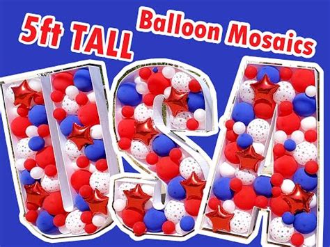 Usa Balloon Mosaics Th Of July Party Decoration Idea How To Make