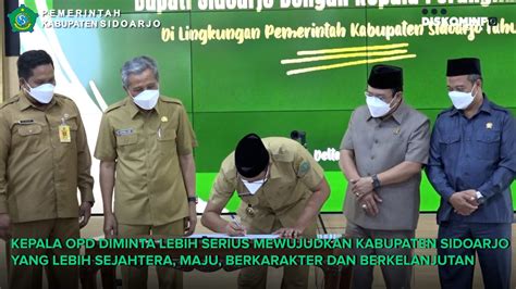 Teken Perjanjian Dengan Kepala Opd Bupati Muhdlor Kinerja Lambat