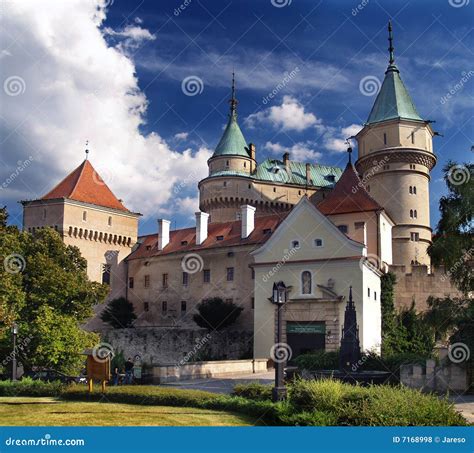 Bojnice Castle Park With Neogothic Castle In Background Bojnice ...