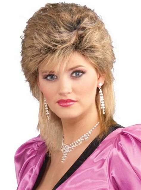 1980s Womens Blonde Mullet Wig 80s Wig 80 S Hairstyle Hair Styles