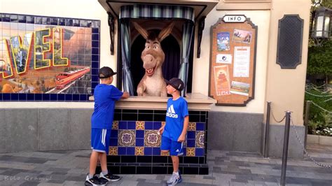 Meeting Shreks Donkey At Universal Studios Hollywood 4k California