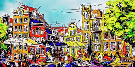 Cafe Amsterdam Digital Art by Mathias - Fine Art America