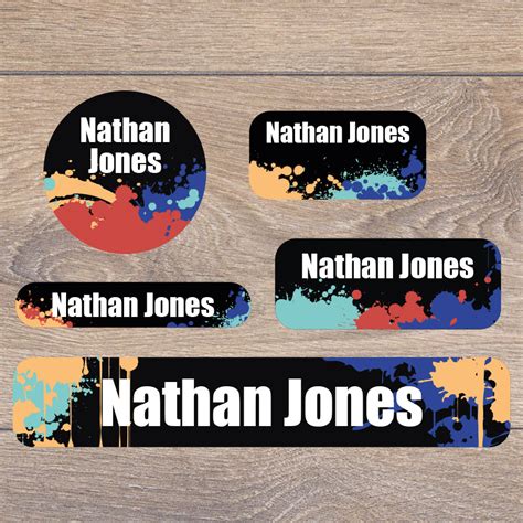 Paint Splatter Name Labels Name Labels Stickerscape