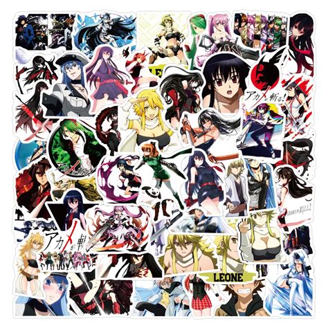 103050pcs Anime Akame Ga Kill Cartoon Stickers Skateboard Laptop Motorcycle Luggage Graffiti