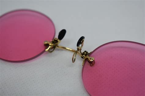 Vintage 24k Pince Nez Sunglasses Matrix Custom - Gem