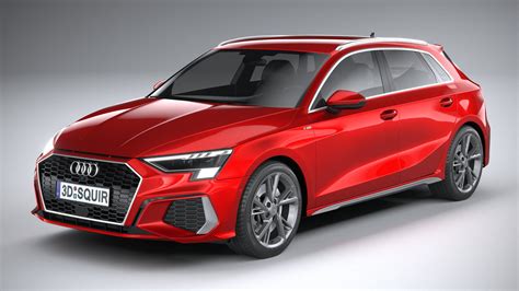 Audi A3 S Line 2021 Modelo 3d 129 3ds C4d Fbx Lwo Ma Max Obj