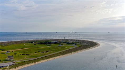 Aerial View of Fort Morgan, Alabama at Sunset in May 2023 Stock Image ...