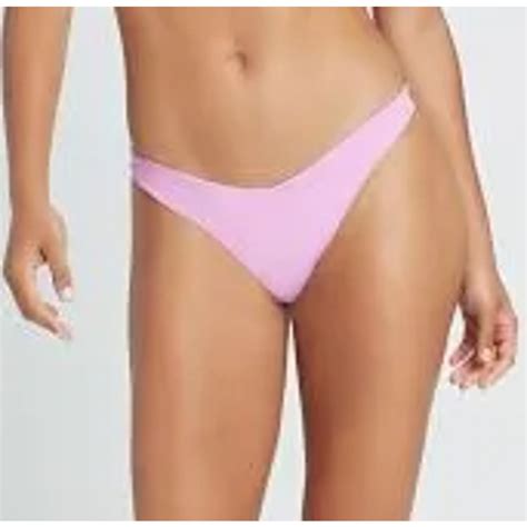 L Space Rosebud Pointelle Rib Cabana Bikini Bottom M Gem