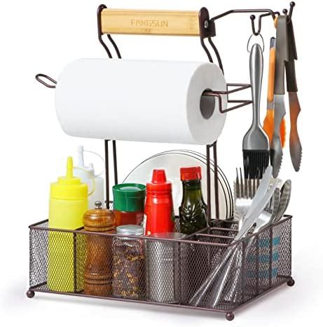 Fangsun Grill Caddy Bbq Caddy With Paper Towel Holder Picnic