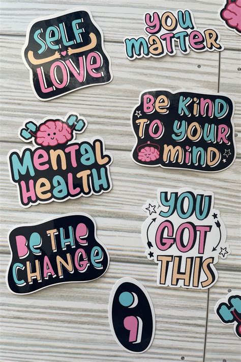 Mental Health Awareness Stickers, Positivity Stickers, Promote Self ...