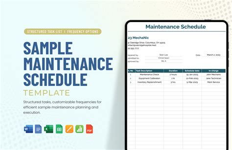 Printable Lawn Maintenance Schedule Template In Excel Google Sheets