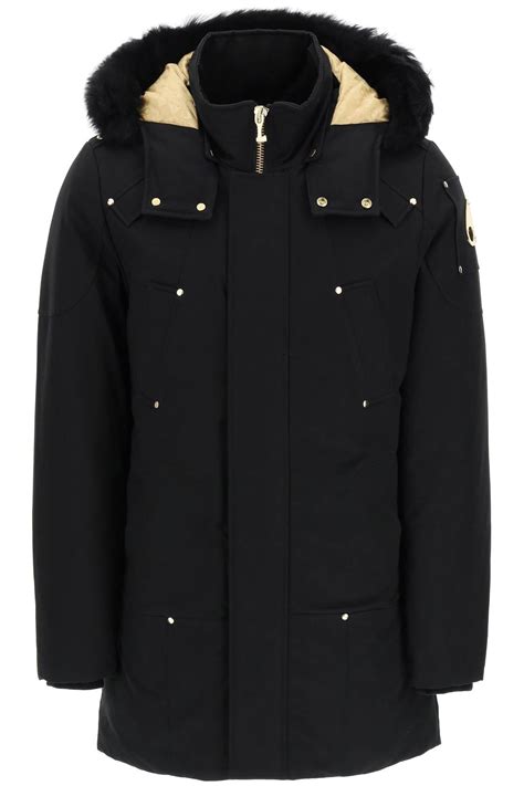 Moose Knuckles Gold Stirling Neoshear Parka With Shearling Trimming Men