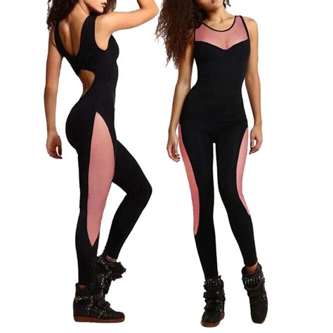 Women Backless Bodysuit Tight Yoga Gym Running Sport Fitness Set