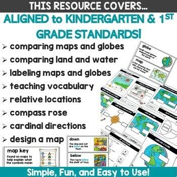 Maps And Globes Worksheets 1st Grade Map Skills Map Skill Worksheets