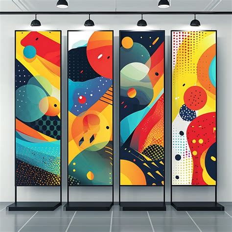 premium photo design  modular electronic poster panel