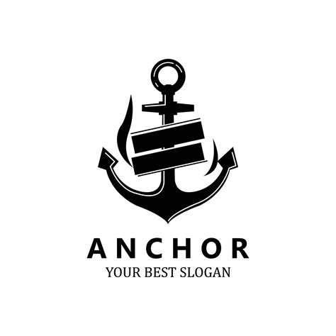 Ship Anchor Logo Icon Vector Port Retro Design Illustration 7686895