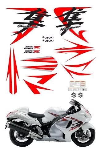 Kit Adesivos Suzuki Hayabusa Gsx 1300r Branca Ca 00668 Parcelamento