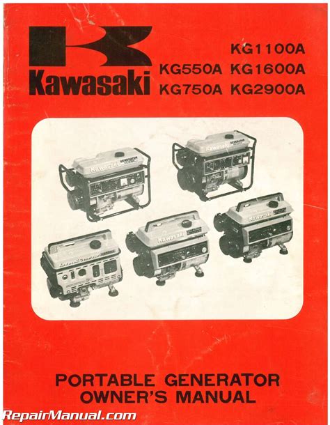 Kawasaki Ga A Ga A Portable Generator Workshop Manual