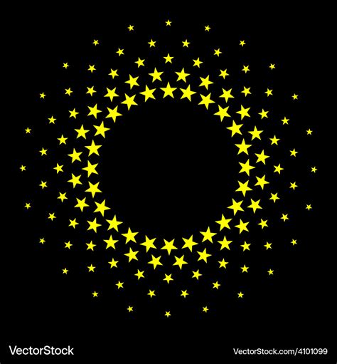 Star Circles Round Frame Background Royalty Free Vector