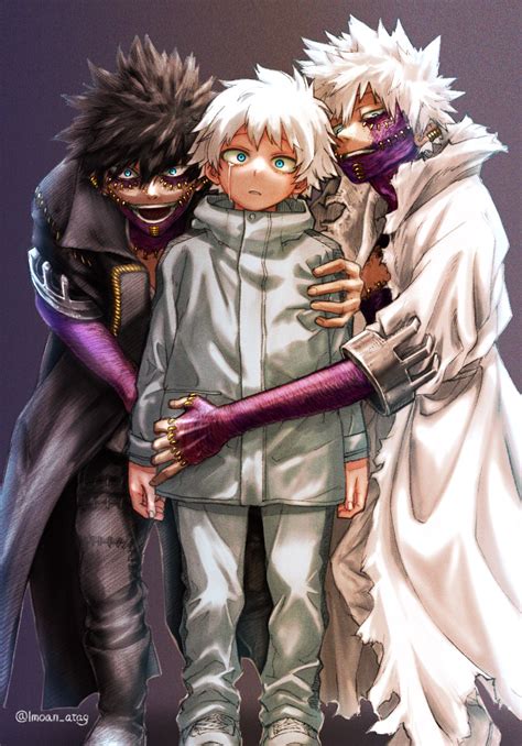 dabi and todoroki touya (boku no hero academia) drawn by imoan_atag