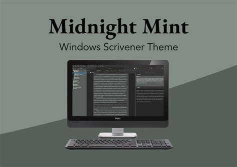 Midnight Mint Scrivener Theme For Windows Dark Mode Etsy