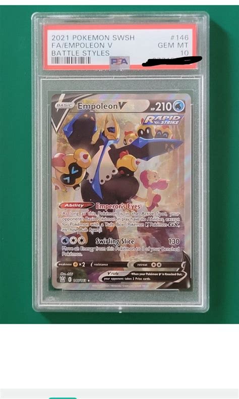 Pokemon Empoleon V Battle Styles PSA 10 Hobbies Toys Toys Games