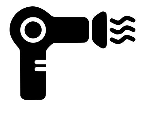 Hair Dryer Clip Art Black And White